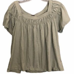 Anthropology Smocked Top M